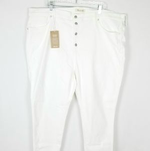 Madewell High Rise Skinny Crop Jeans Button Front
